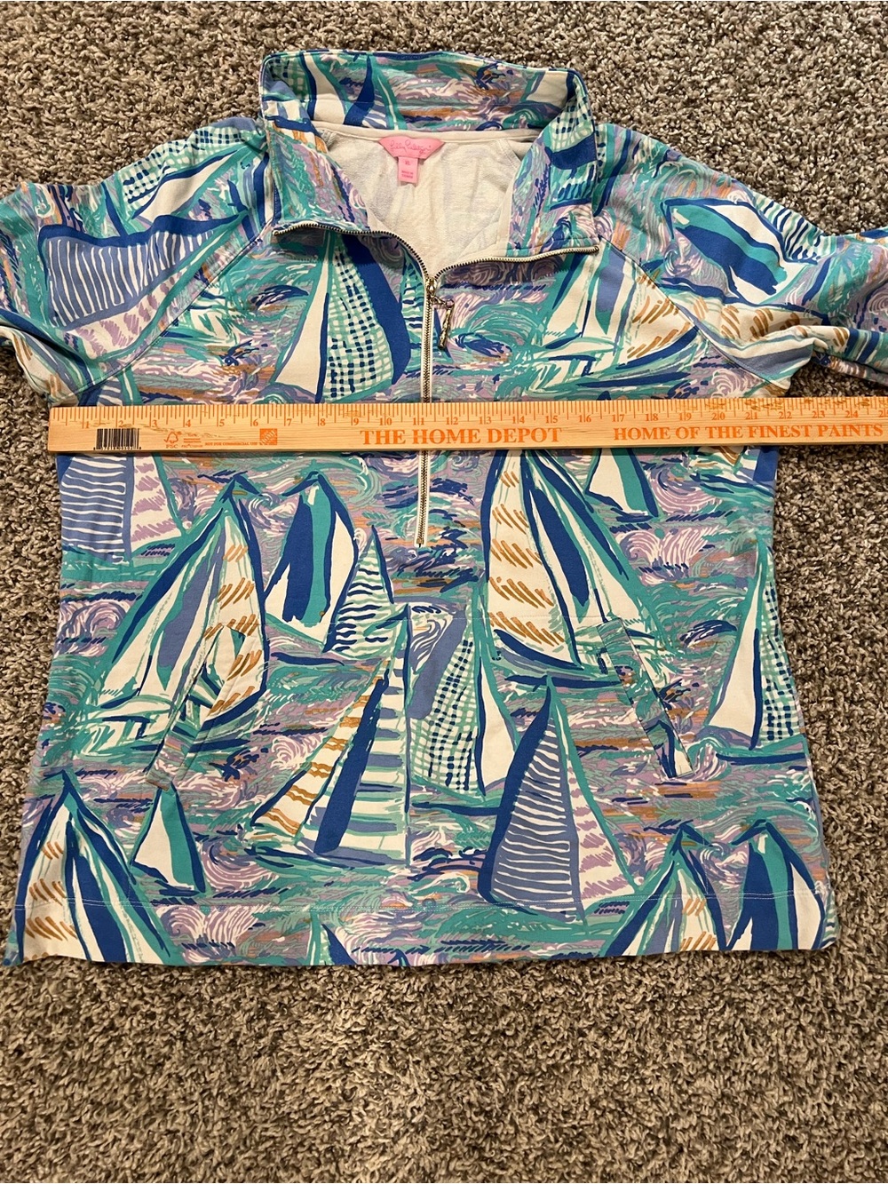 Lilly Pulitzer “About time” Skipper Popover Summer layer XL - Picture 4 of 6